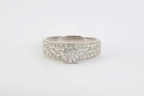 10k White Gold .50tcw Diamond Engagement Ring Size 7.5 (3.31g.)