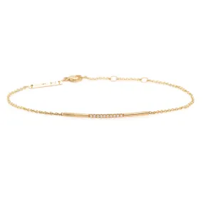 14k 10 Pavé Diamond Bar Bracelet