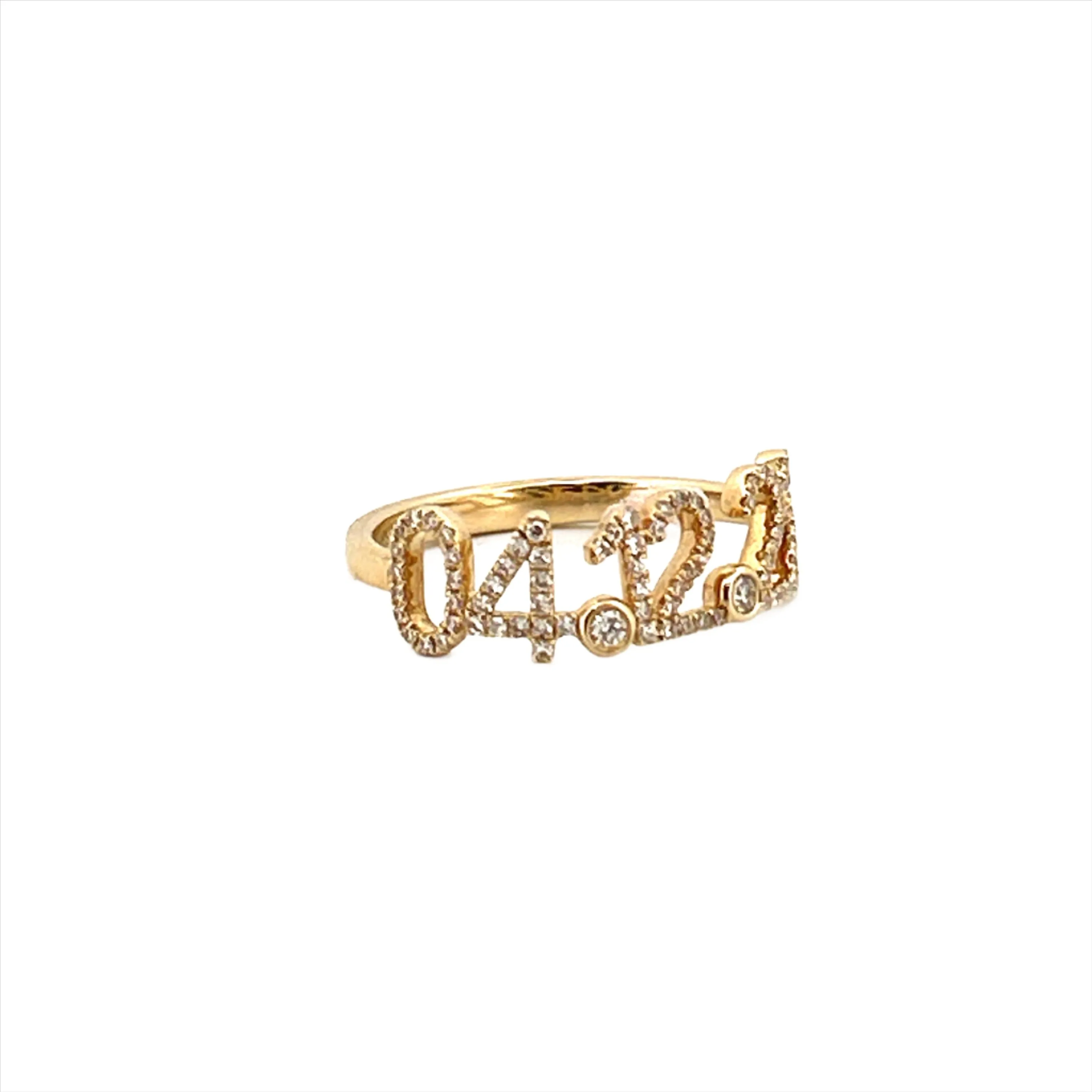 14K Gold Special Date Diamond Ring