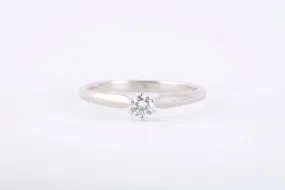 14k White Gold 0.25tcw Diamond Solitaire Engagement Ring Size 9.75 (2.57g.)