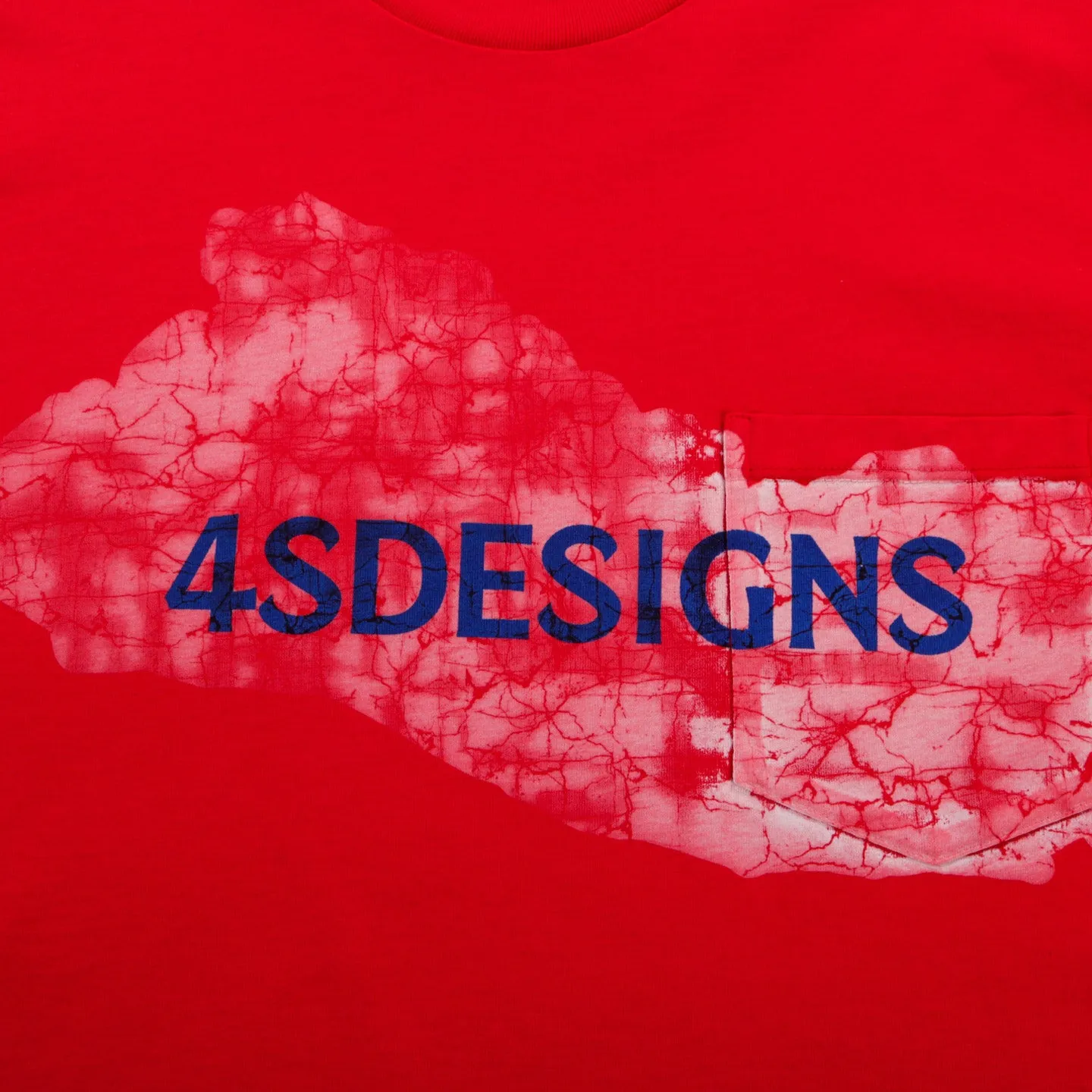 4SDESIGNS TIE DYE LOGO T-SHIRT RED