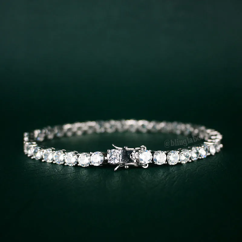 5mm Tennis Bracelet in White Gold