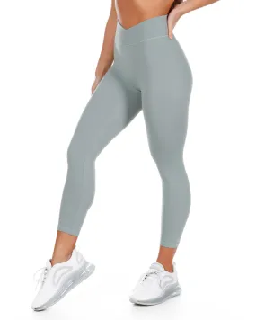 7/8 Cross Over Leggings - Pale Sage