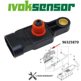 96325870 Manifold Absolute Pressure MAP Sensor Fits Chevrolet Fits Spark, Aveo, Matiz daewoo Kalos 05-06 25184083