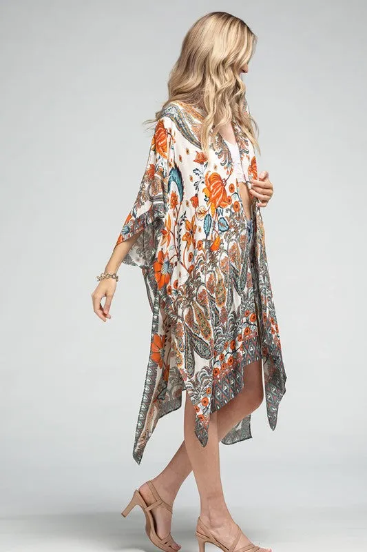 Alabaster Jacquard Kimono