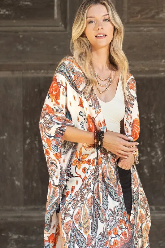 Alabaster Jacquard Kimono