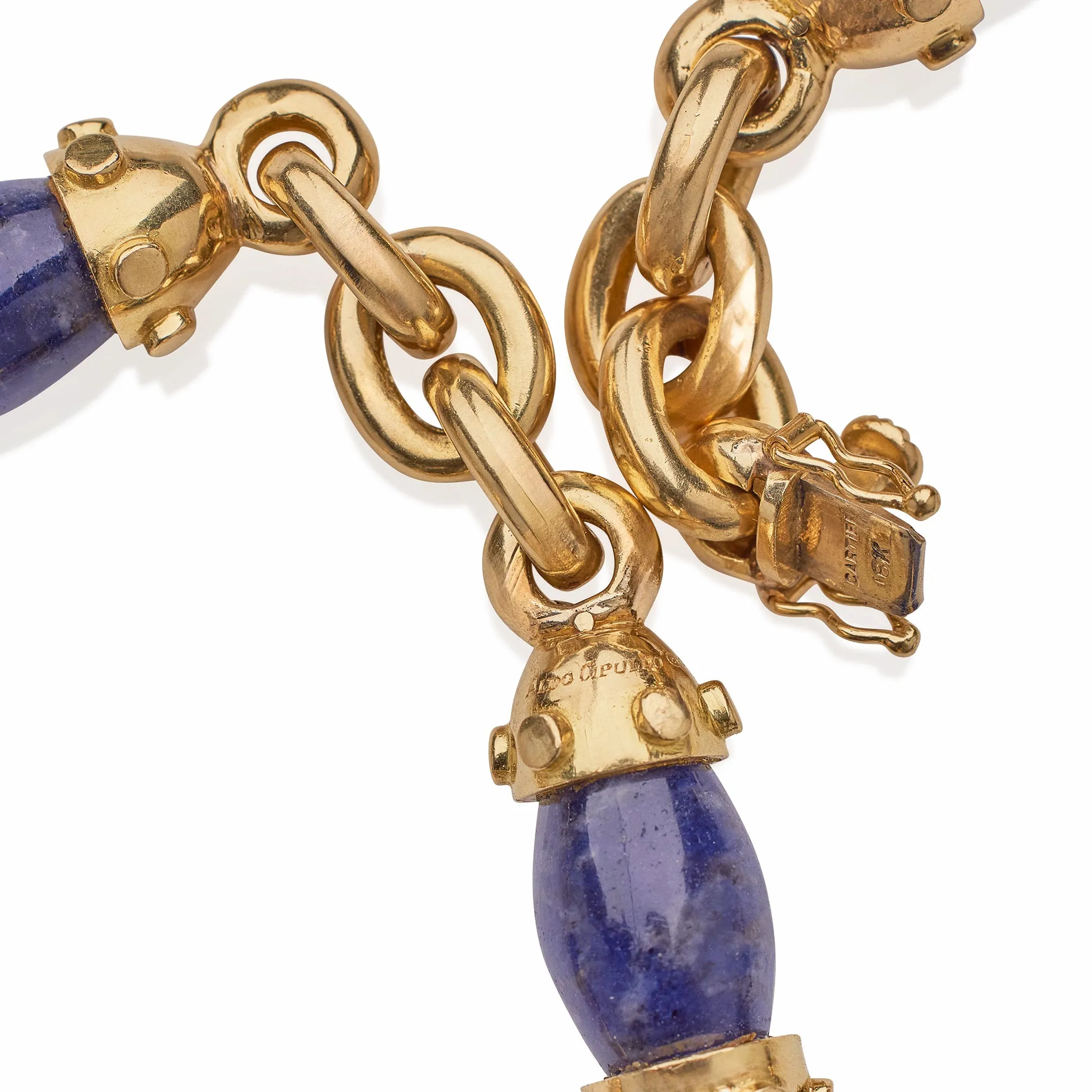 Aldo Cipullo for Cartier 18K Gold and Sodalite "Rounds" Necklace