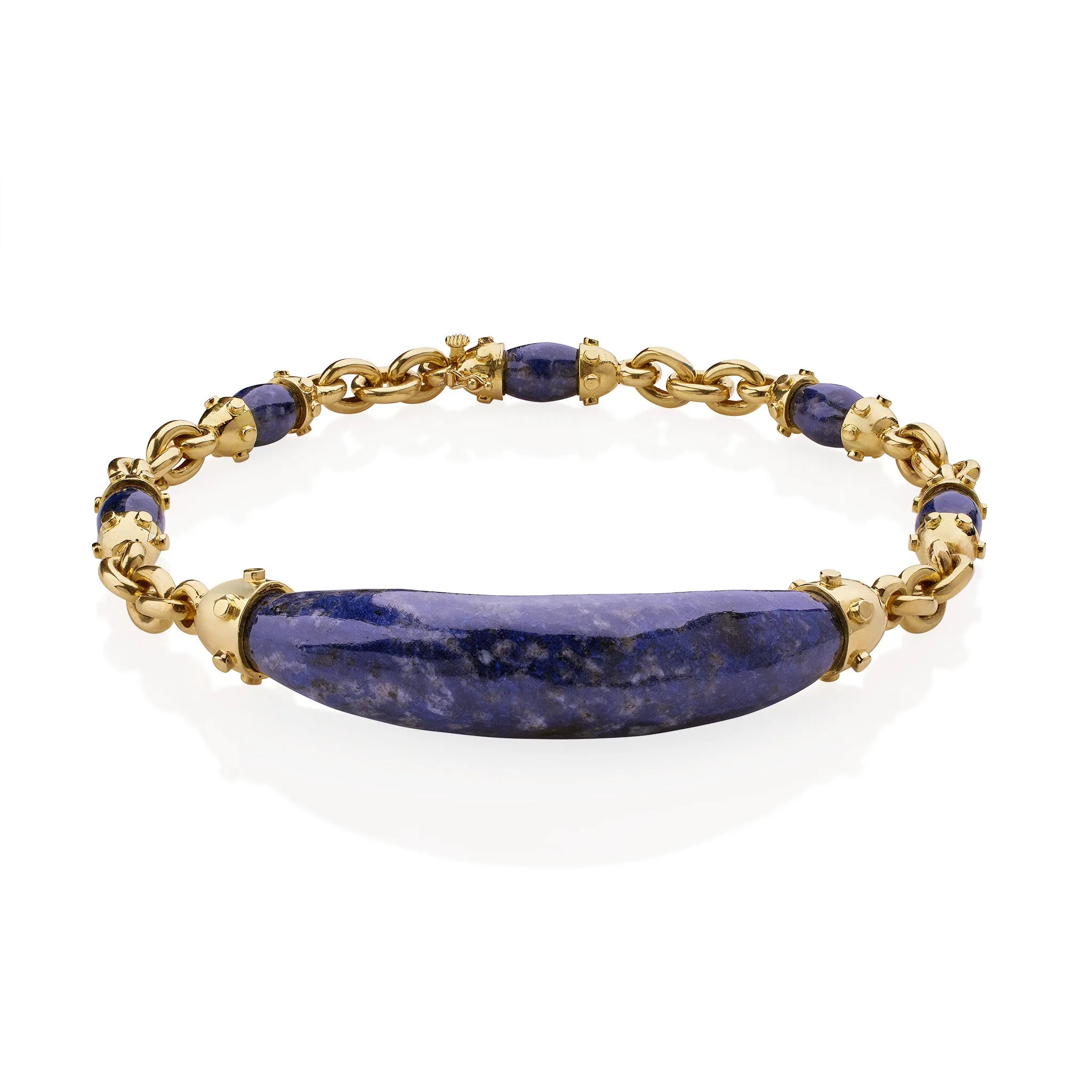 Aldo Cipullo for Cartier 18K Gold and Sodalite "Rounds" Necklace