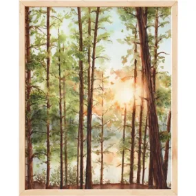 Algonquin Sunset Through The Pines Watercolour Print (11" x 14")