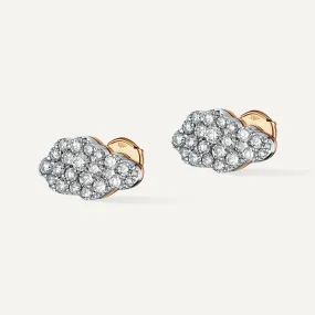 Allusia Love Clustered 18K Rosegold Earrings w. Diamonds