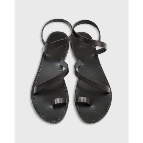 Ann Mashburn Diagonal Strap Sandal Black