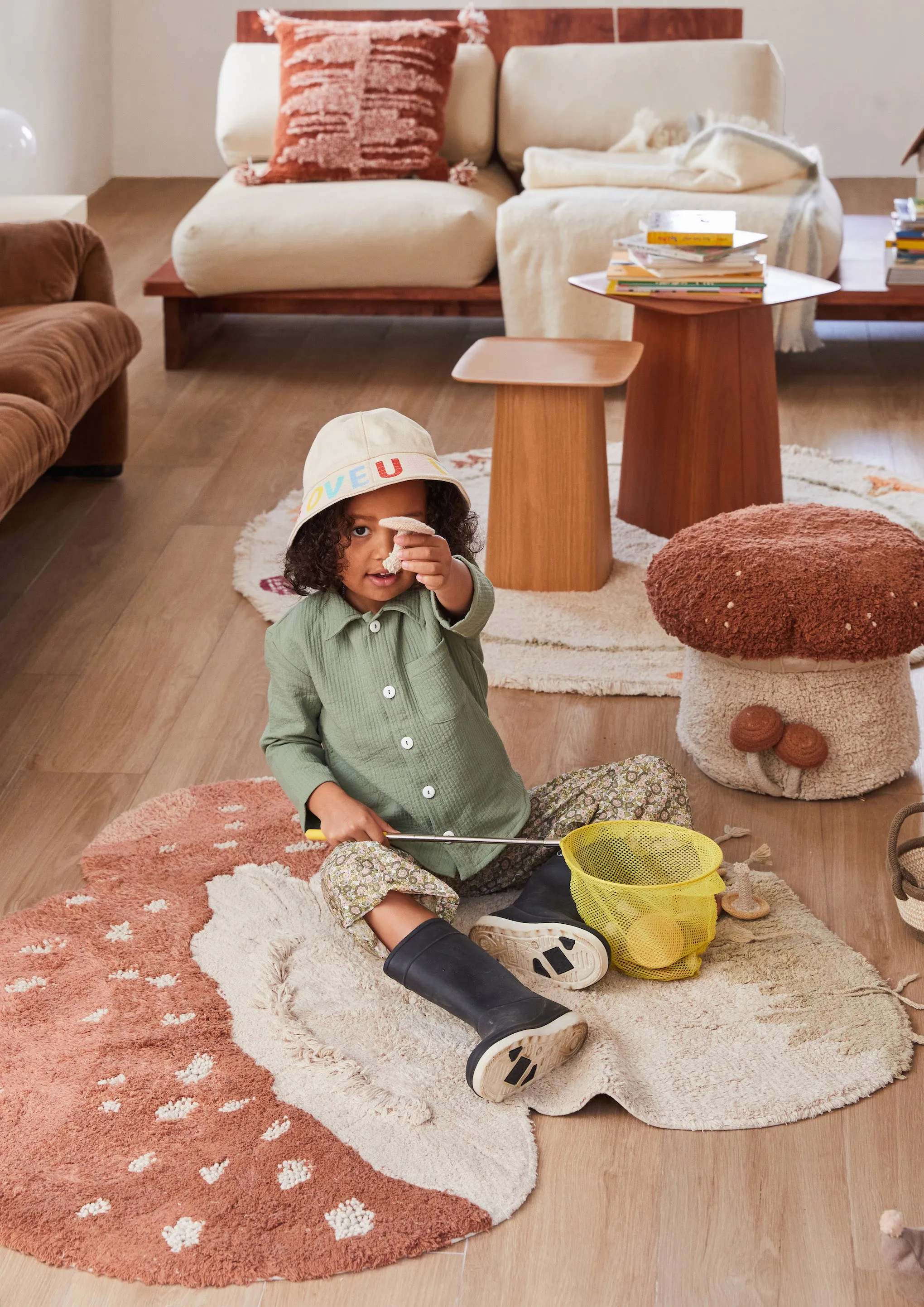 Boletus Mushroom Washable Rug