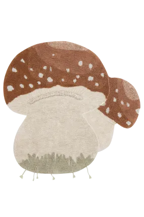 Boletus Mushroom Washable Rug