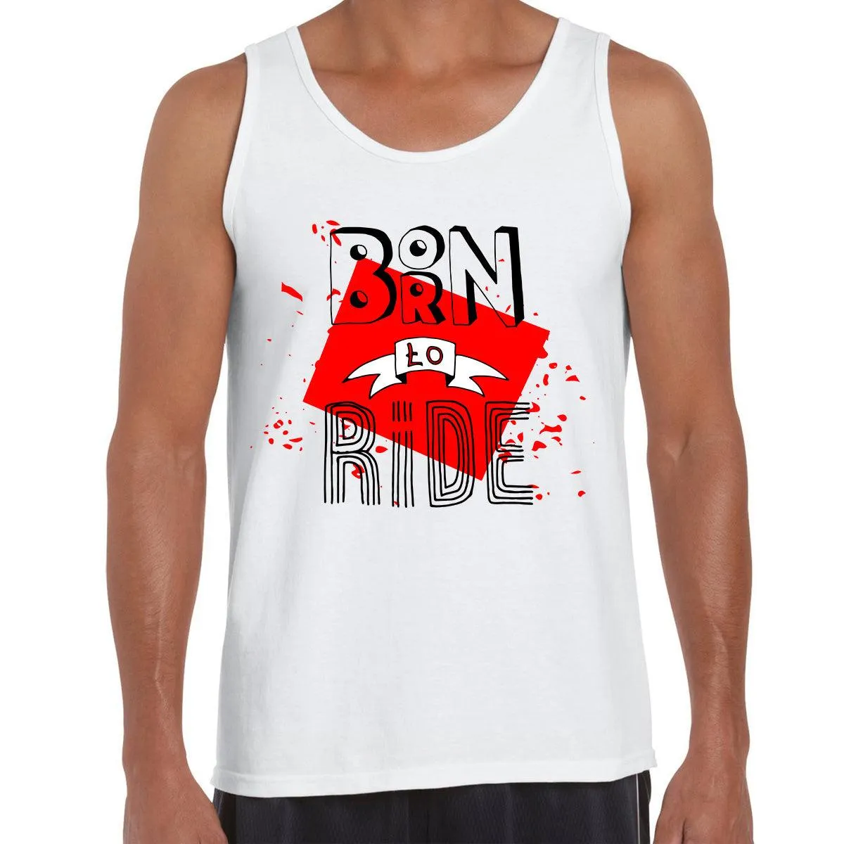 Born to ride Lettering Tank Top