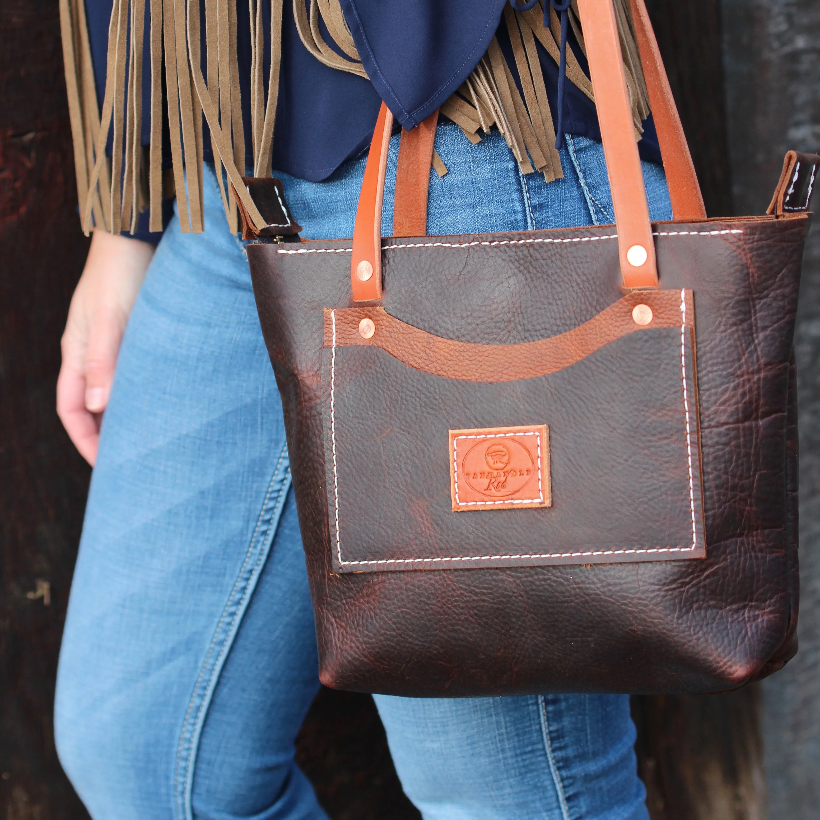 Brown Leather Tote Bag Purse