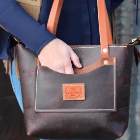 Brown Leather Tote Bag Purse