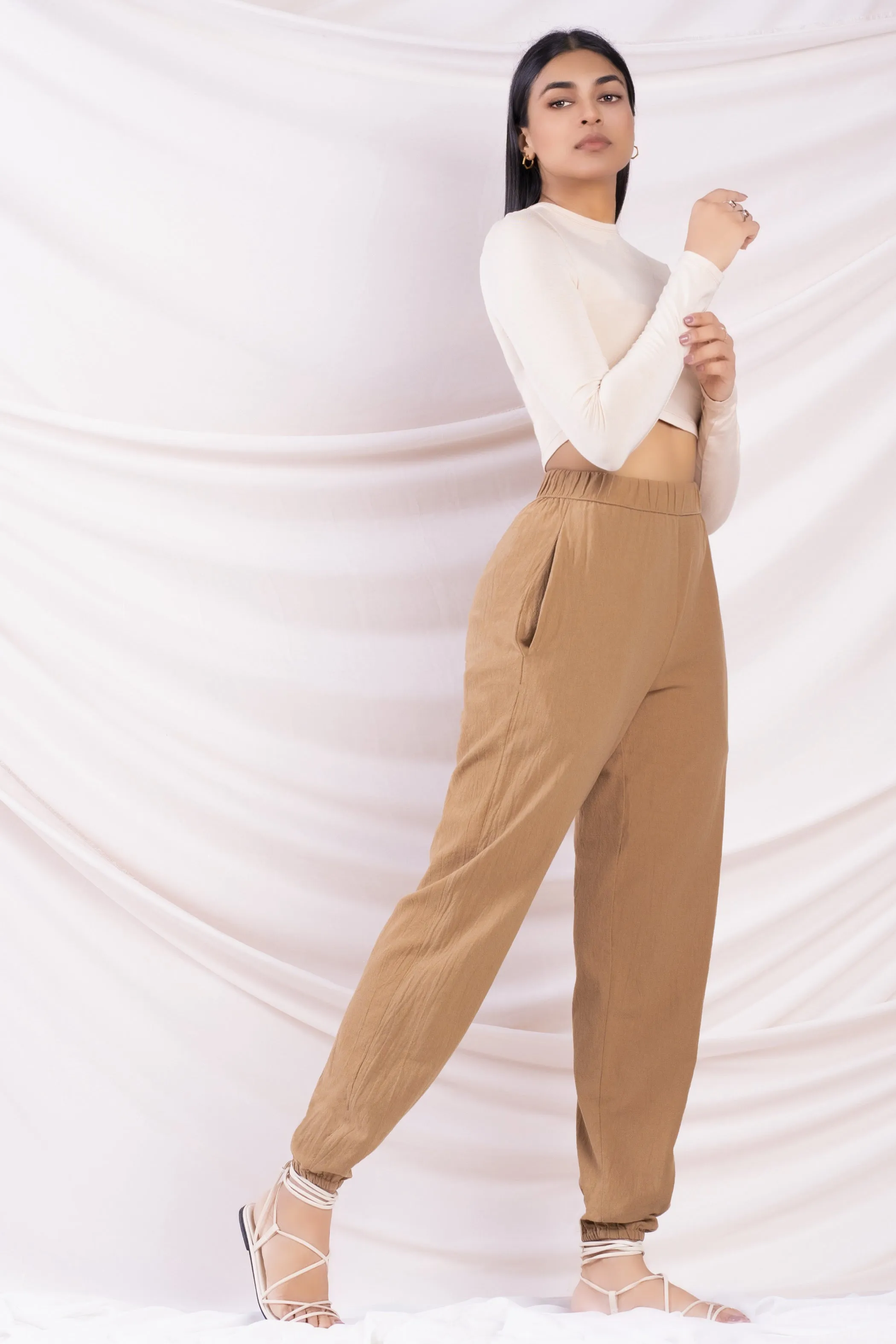 Brown Linen Pants