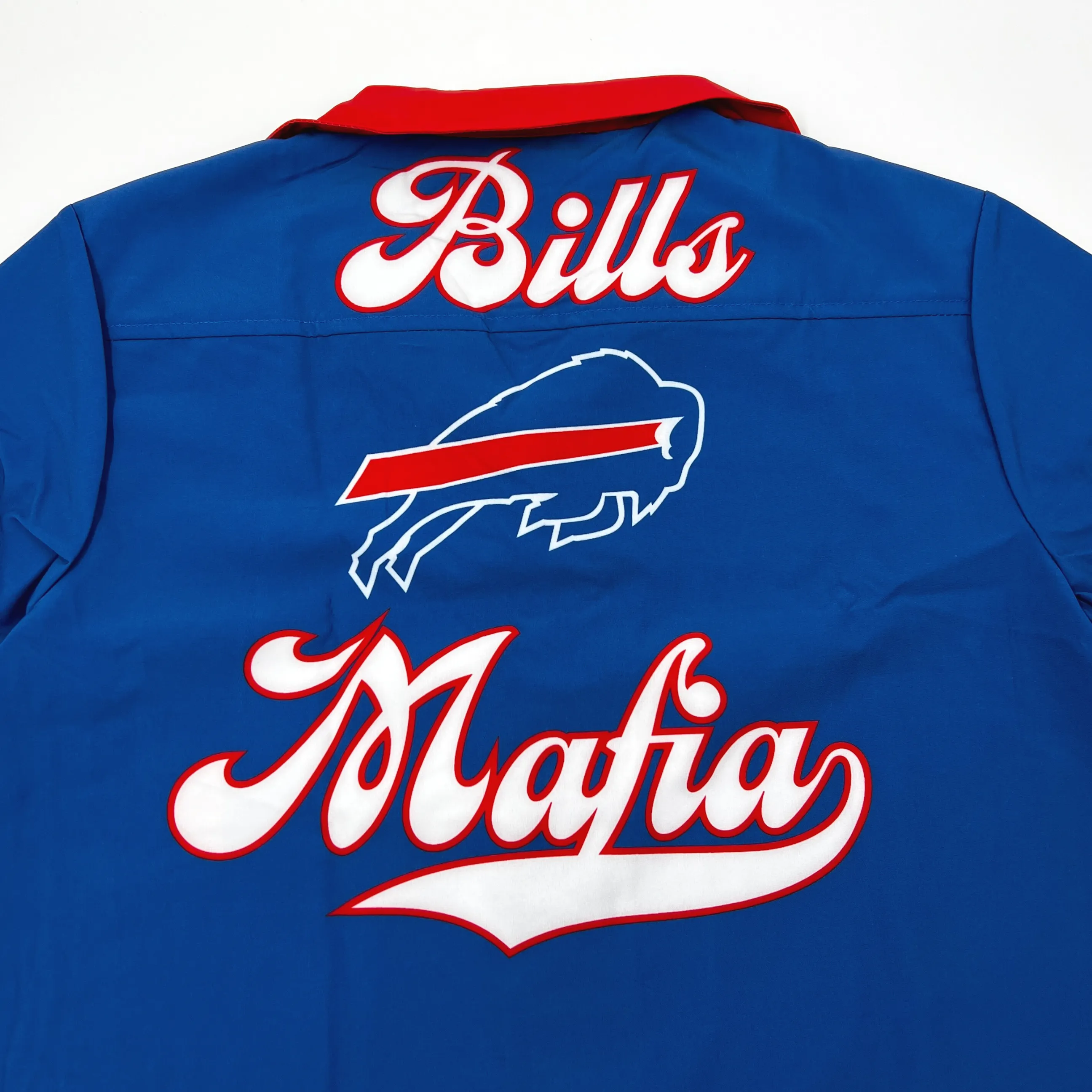 Buffalo Bills Mafia Royal & Red Bowling Shirt