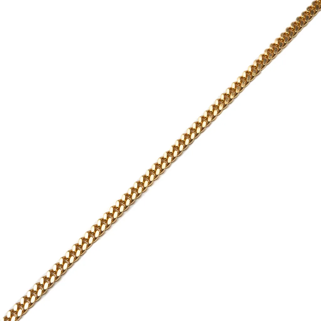 Curb Chain M Gold - 925 Sterling Silver/9K Gold