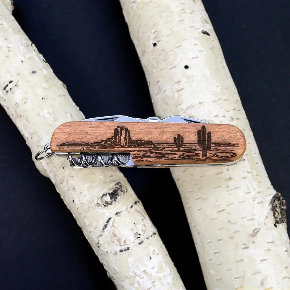 Customizable 7-Tool Pocket Knife with Engraved DRIFTER Design