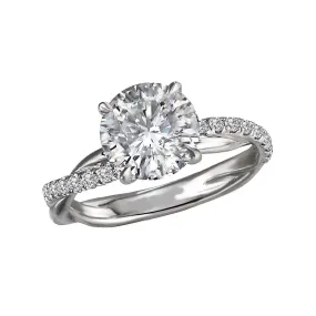 Diamond Twist Engagement Ring