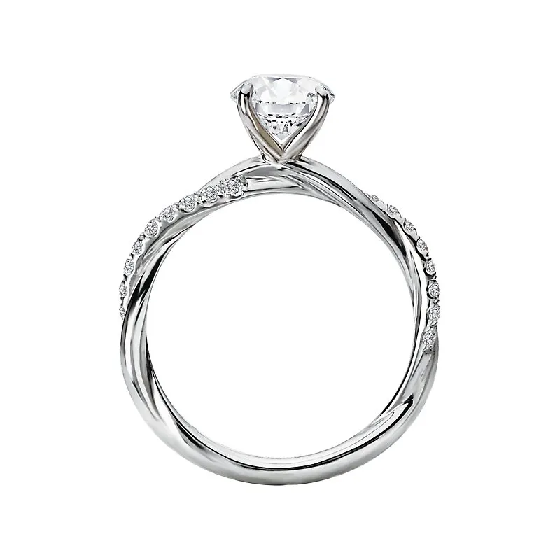 Diamond Twist Engagement Ring