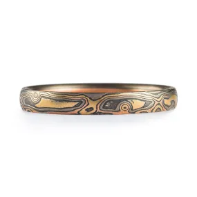 Earthy Woodgrain Pattern Ring in Firestorm Palette