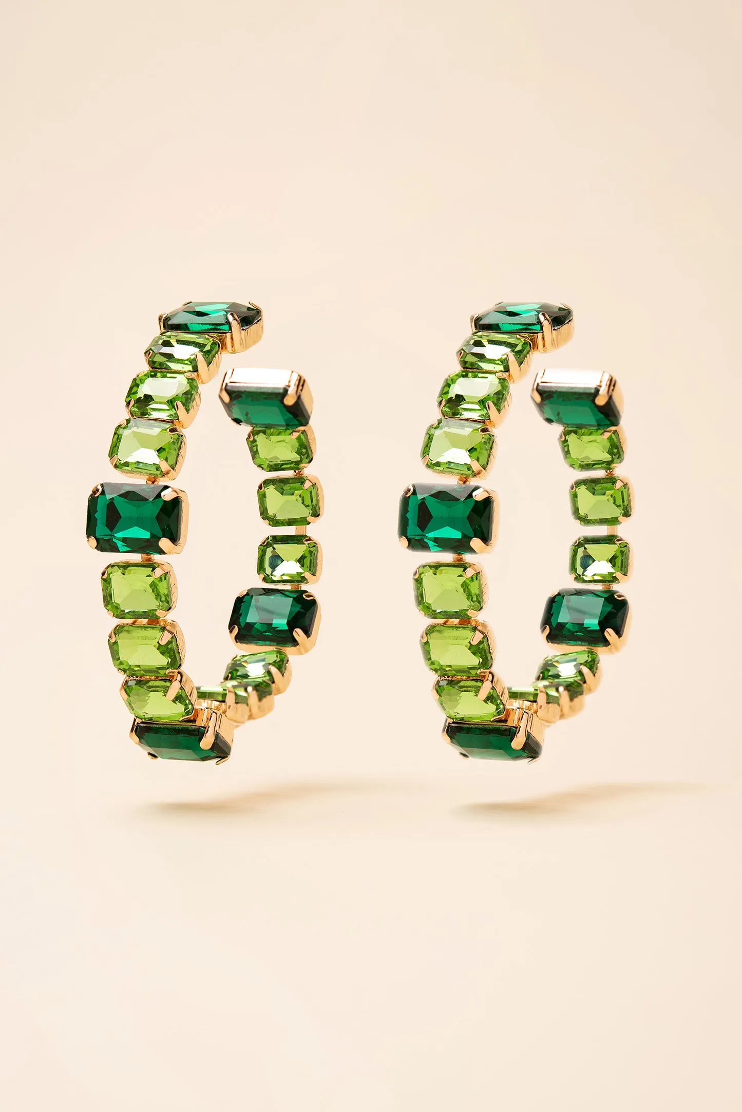 Eliana Large Stone Hoops