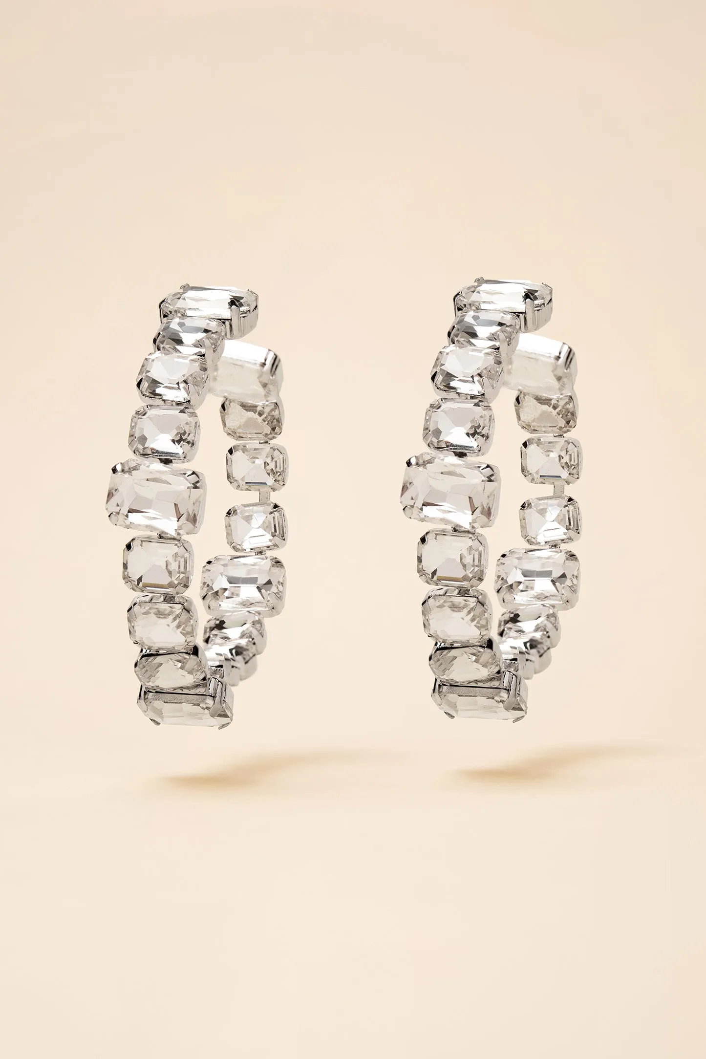 Eliana Large Stone Hoops