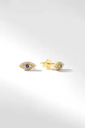 Envy Studs in Sapphire and Diamond