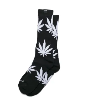 ERBA HEMP LEAF CREW SOCKS BLACK