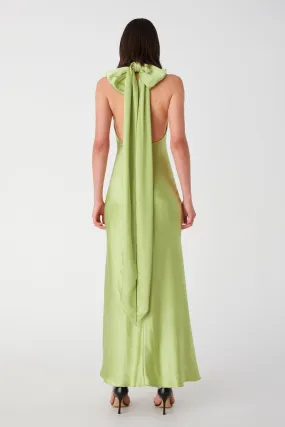 Evianna Satin Gown - Lime