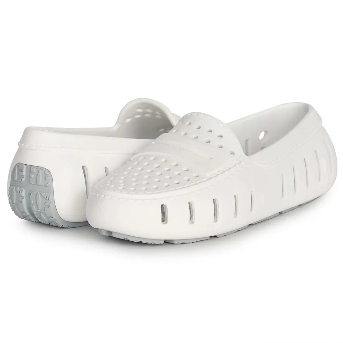 Floafers Women's Posh Driver 2.0 (BRIGHT WHITE/HARBOR MIST GRAY)