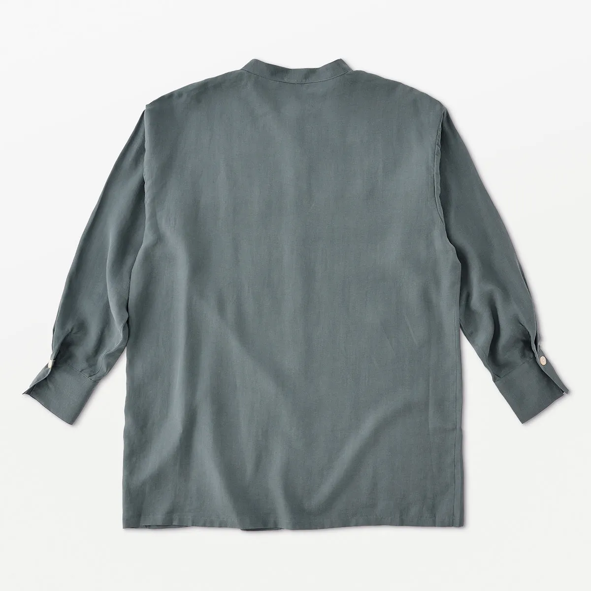 Flow TENCEL™ LUXE Grandad-Collar Long Sleeve Shirt