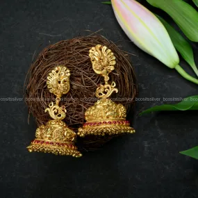 Gold Plated Nakash Peacock Jhumka - 1003