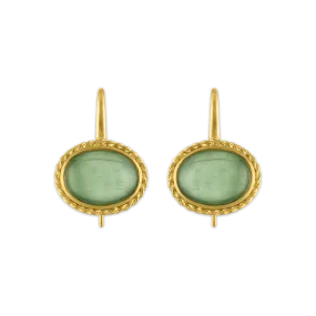 Green Tourmaline Chorda Hook Earrings