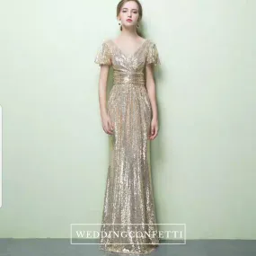 Greta Gold Glitter Dress