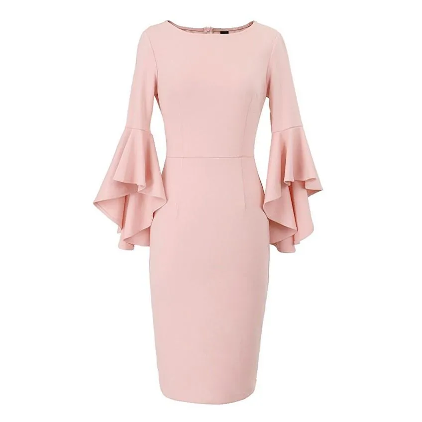 Haute Edition Women's Bell Sleeves Cocktail Party Dress