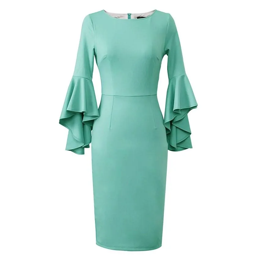 Haute Edition Women's Bell Sleeves Cocktail Party Dress