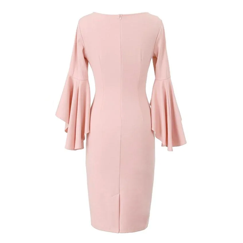 Haute Edition Women's Bell Sleeves Cocktail Party Dress