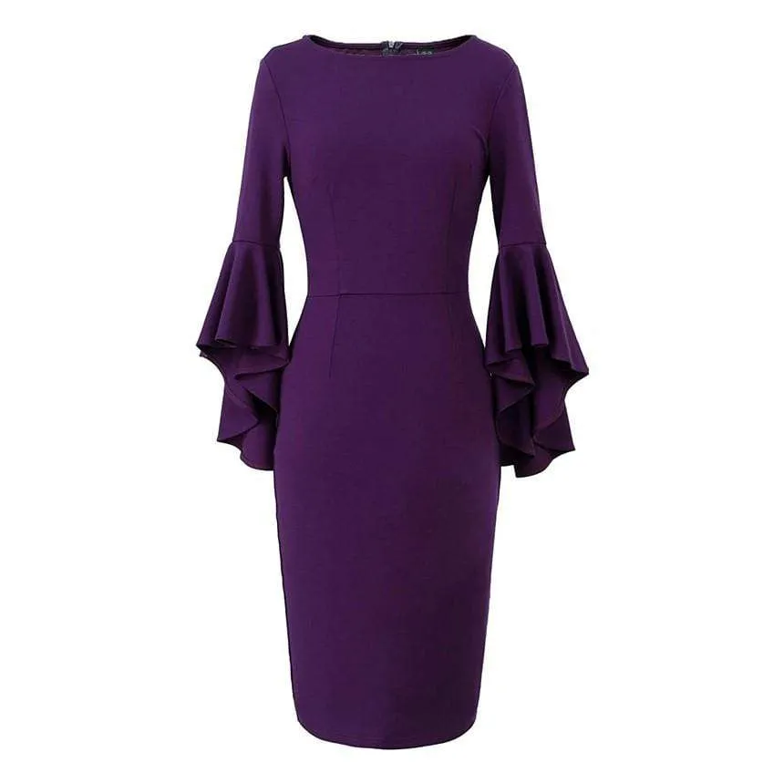 Haute Edition Women's Bell Sleeves Cocktail Party Dress