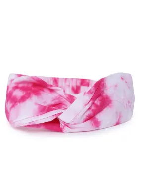 Headband Tie Dye Twist Knot - Pink