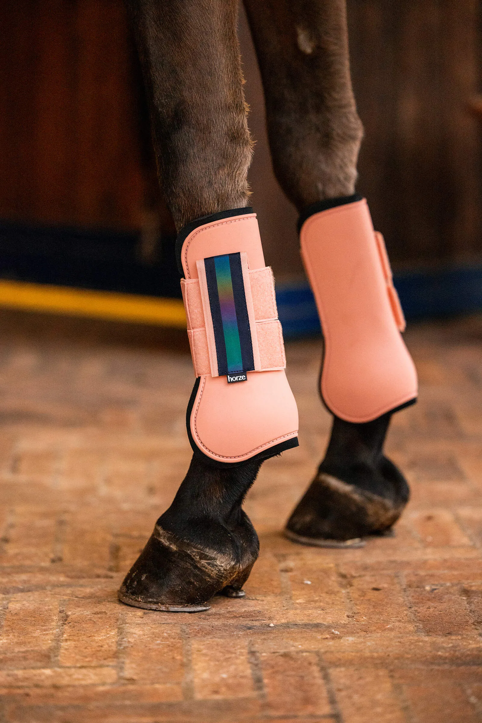 Horze Trixi Tendon Boots- Shrimp Pink