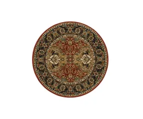 Karastan Spice Market Dhahar Round Rug - Garnet