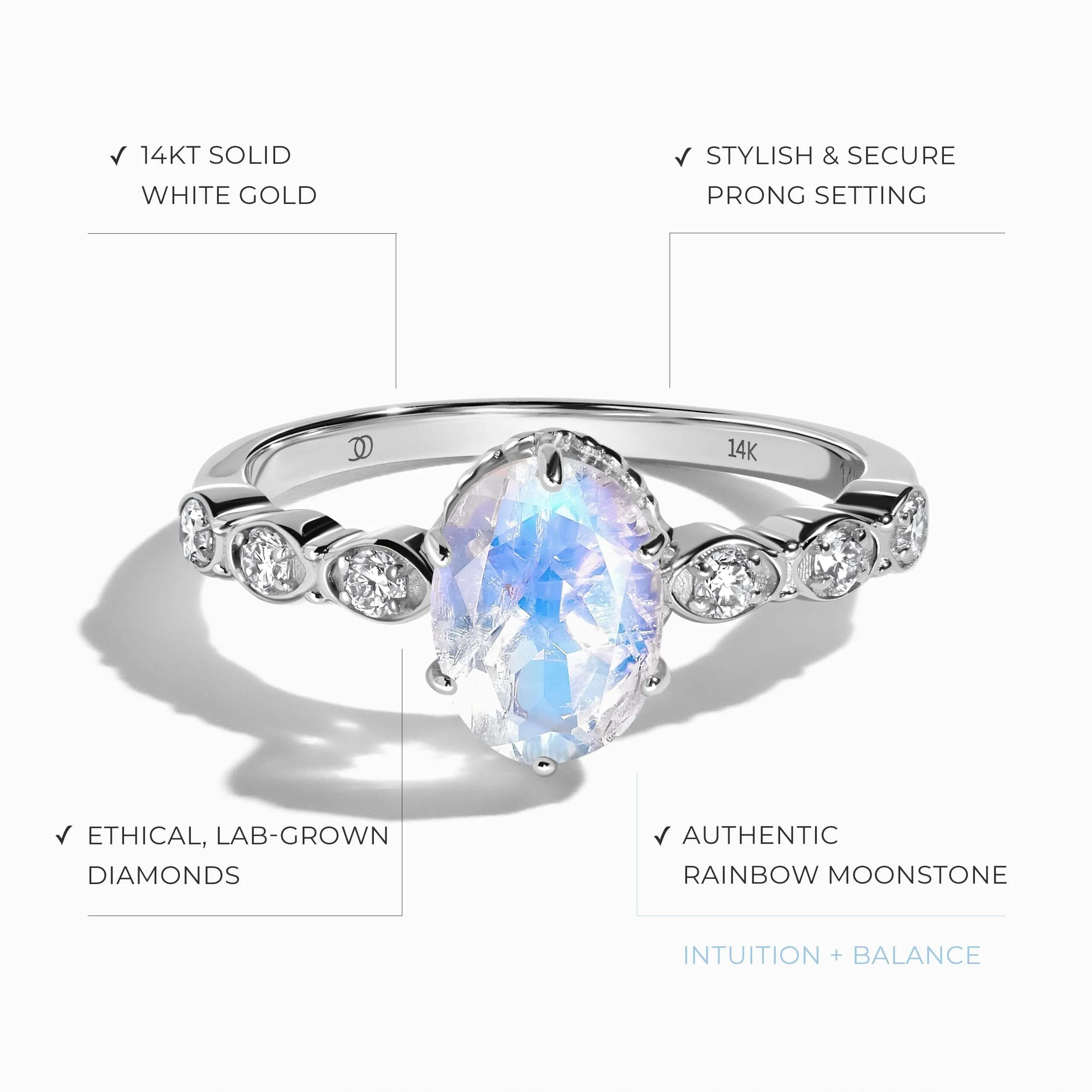 Lab Diamond Mirth Ring & Vow Band