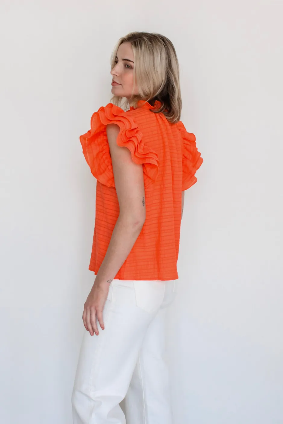 New Flame Ruffled Top