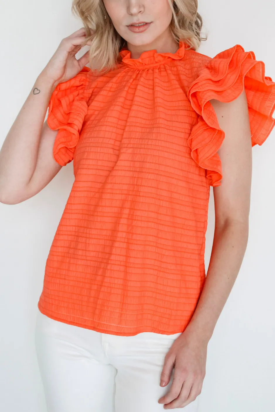 New Flame Ruffled Top