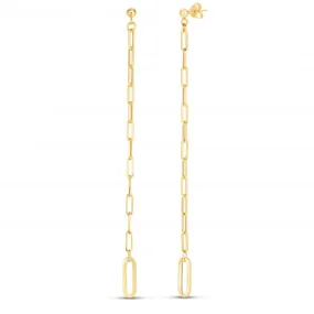 Paper Clip Shoulder-Duster Drop Earrings