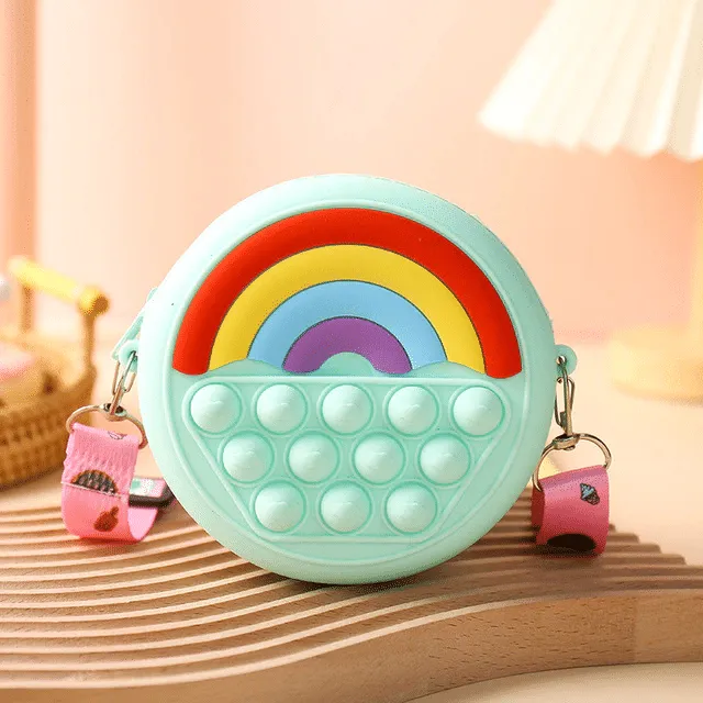 POP & POP!  Clearance Sale! Rainbow Fidget Popet Crossbody Bag - Stress Relief & Style in One!  (Limited Stock!)