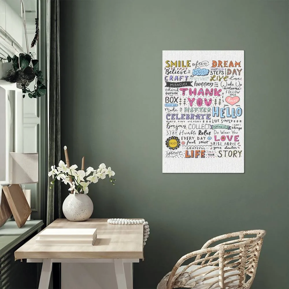 Positive Affirmation Teen Room Decor Vertical High Gloss Metal Art Print